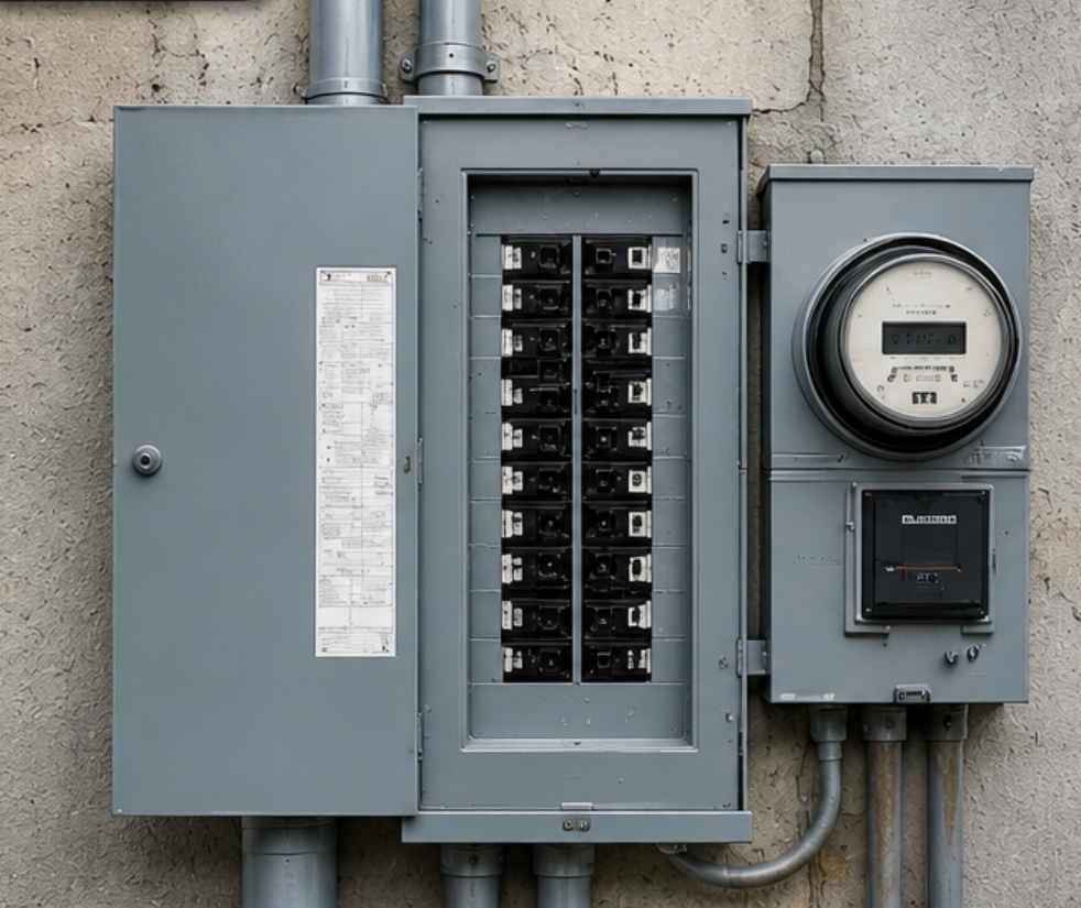 New panel with labelled circuits