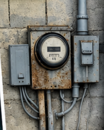Original panel before the service upgrade